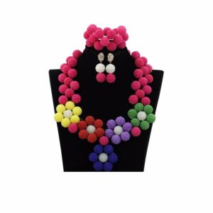 Women Multicolored Beaded Craft Balls