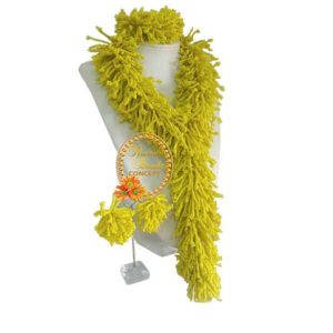 Women Custard-Yellow Y-Shaped Spiral Rope Bead