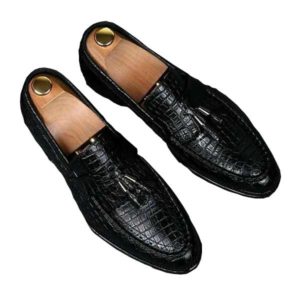 Men Black Skin Leather Yankee Designed Shoe