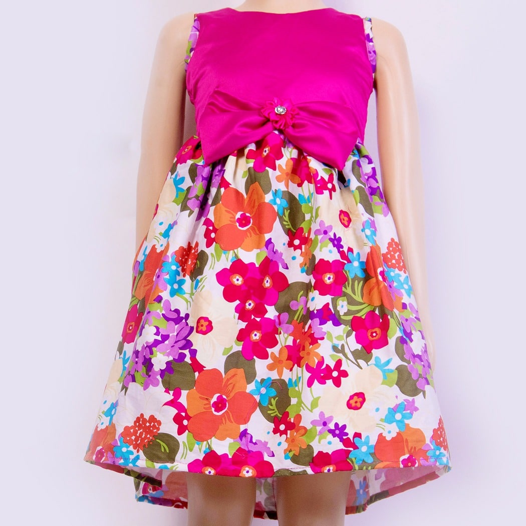 Nuwyne Kids Baby Girl Magenta Floral Casual Dress | CartRollers \ufeffOnline  Marketplace Shopping Store In Lagos Nigeria