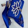 Royal Blue Honey Beauty Sandal-Shoe And Purse