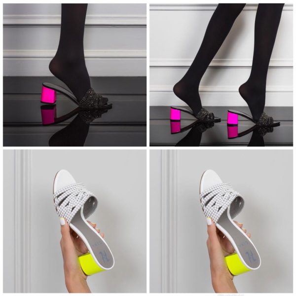 Women's Moderate Block Heels Fancy Slippers