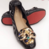Ladies Flat Flexible Gold Chain Designed Shoe