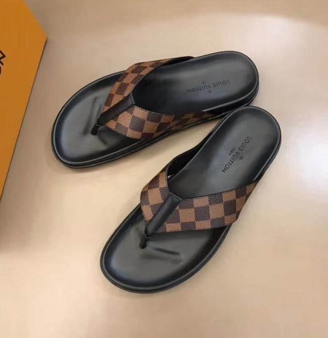 Louis Vuitton Leather Palm Slippers 