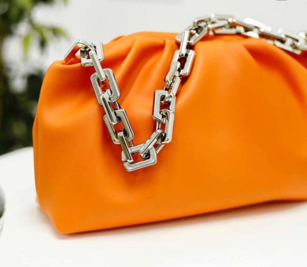 Tough Leather Chain Strap Women's Office Bag
