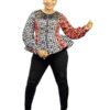 TOLA Fully-Stoned African Print (Ankara) and Cord Lace Fusion Top