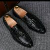 Men Black Skin Leather Yankee Designed Shoe