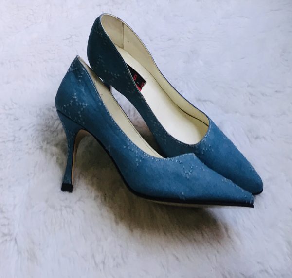 Mid Heel Jeans Pointed Shoe