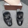 Men's Designers Black Slip-On Shoe