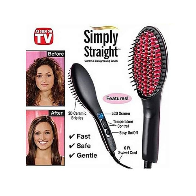 Simply Straight Ceramic Hair Straightening Brush | CartRollers ﻿Online  Marketplace Shopping Store In Lagos Nigeria
