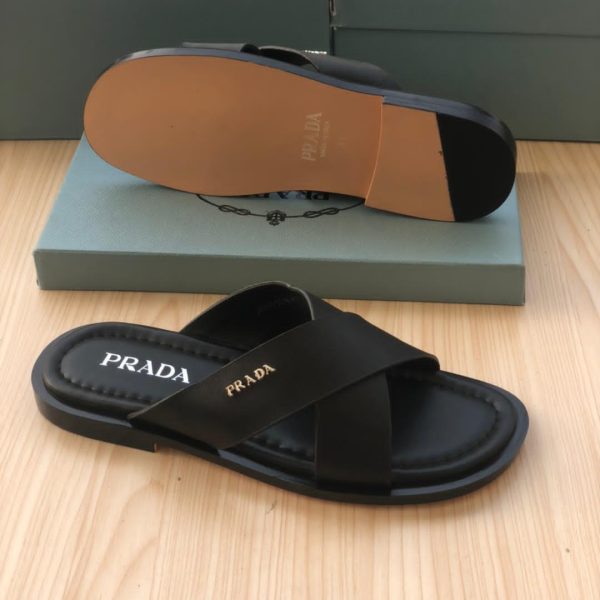 MEN'S CRISS CROSS LEATHER PALM SLIPPERS