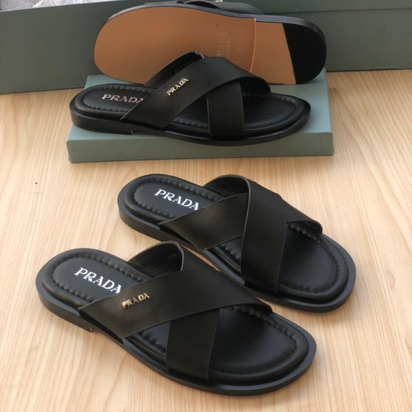 MEN'S CRISS CROSS LEATHER PALM SLIPPERS