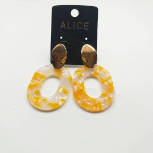Yellow stone earrings