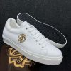 MEN'S LEATHER LACED WHITE SNEAKERS