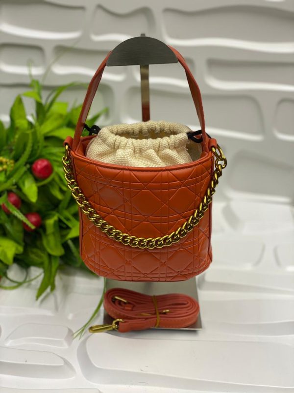 Ladies Fashion Bag With Knitted Pouch