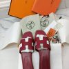 High-Quality PARIS Designer Slippers - Women's Slides/Palms FOOTWEAR TYPE: Palm/Slippers/Slides CONDITION: Brand New GENDER: Women TYPE: Flats COUNTRY: Paris, France MATERIAL: Genuine Leather COLOUR: Red, Wine Red, Pink & Royal Blue FASTENINGS: Slides PATTERN TYPE: Solid Footwear