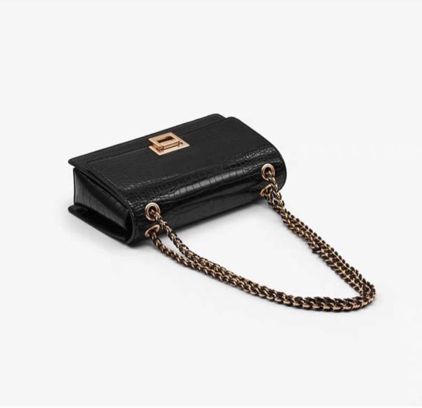 Mini Fashion High Quality Leather Ladies Handbag-Black