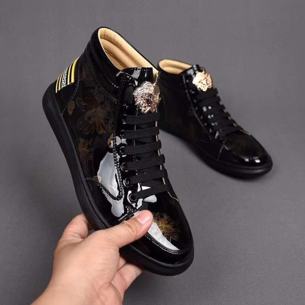 DESIGNER High-Top Quality Fashion Sneakers For Men-Black