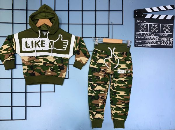 Army Camouflage Design Children Clothing Sets Tracksuit For Kids