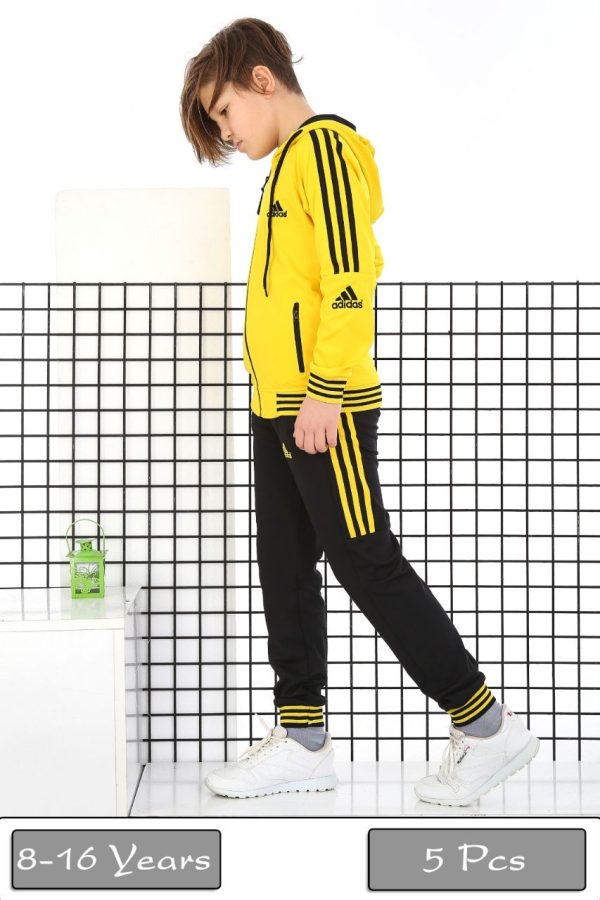 Adidas 3pcs Zip down Hoodie Jacket And Joggers Set For Kids