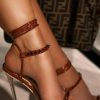 Fashion Pointed Stiletto High Heels Lace Up Sandals For Ladies/Women
