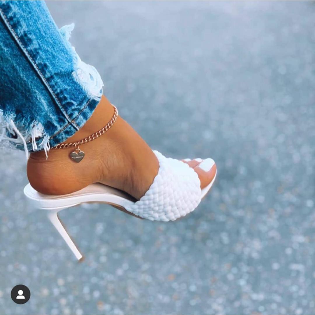 Big Size Summer New Women Sexy High Heels Open Toe Sandals Fashion  Comfortable Female Ladies Ankle Strap Stiletto Shoes H0191