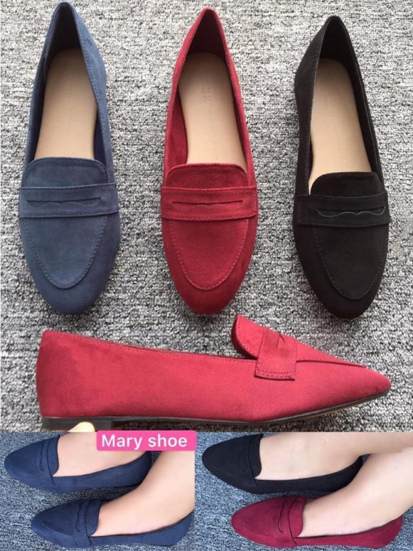 Ladies Casual Formal Simple Flat Loafer Shoes
