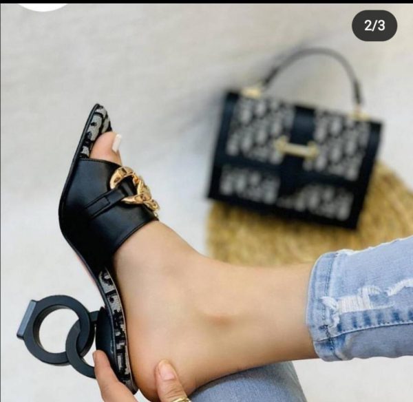 Classy Dior Designers Ladies Fashion Heel Slippers