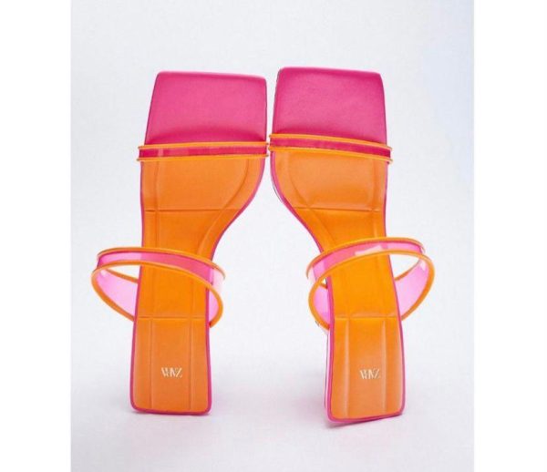 Classy Ladies Transparent Designer High Heel Slippers