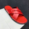 2021 Designer Pure Leather Criss Cross Palm Slippers