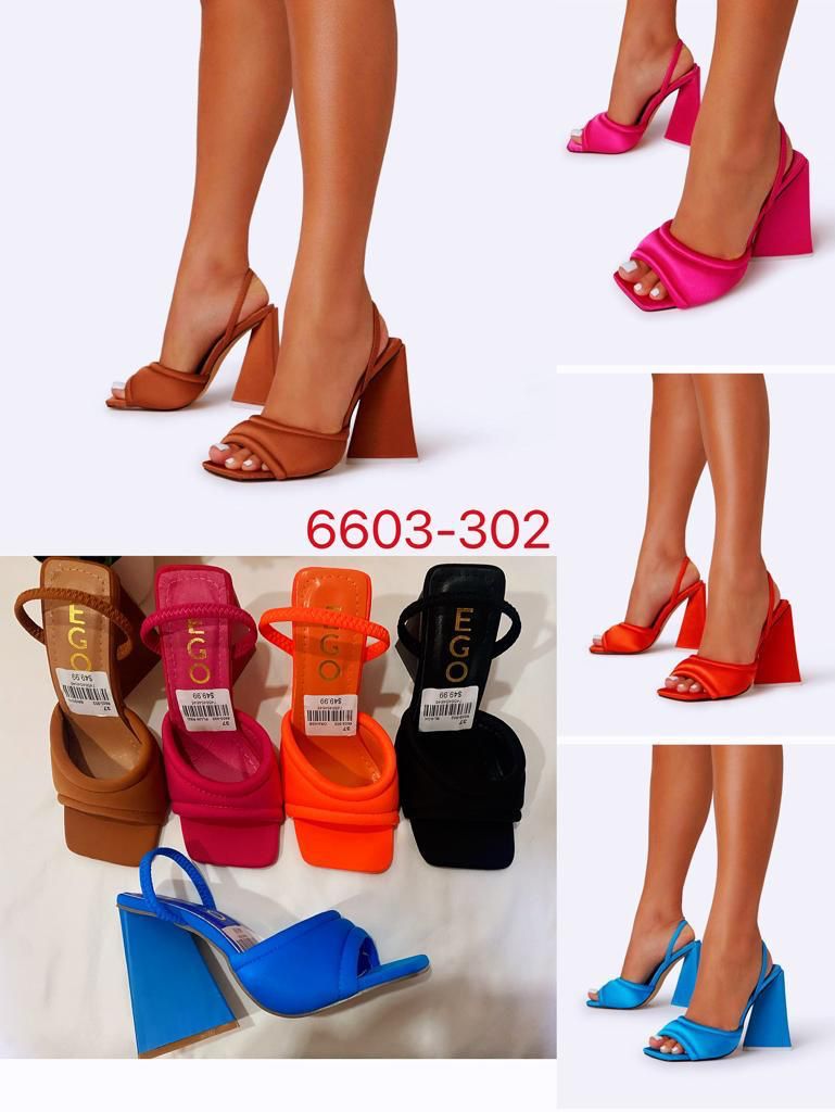 Buy Allegra K Women's Strappy Block Heels Slide Heel Sandals, Nude, 9 at  Amazon.in