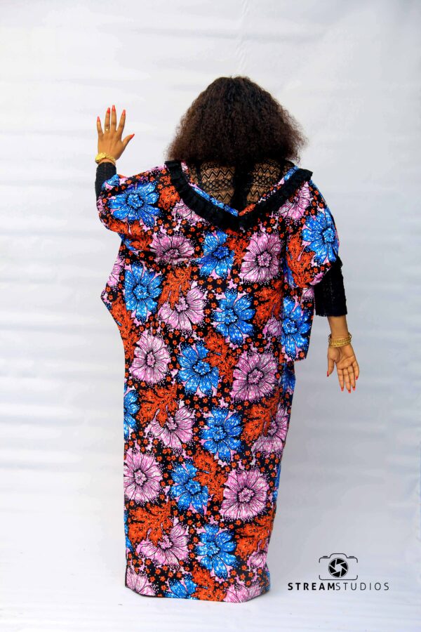 Dress Eniola Classy Ankara Boubou/Abaya Dress With Lace Net