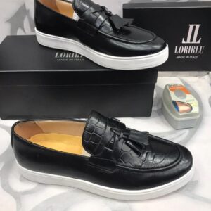EXOTIC LEATHER TASSEL LOAFER SHOES