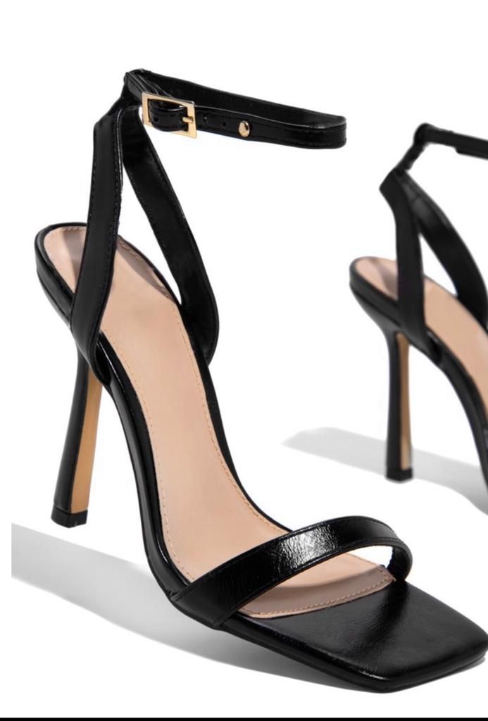 Black High Heels Pointed Toe Ankle Strap Stiletto Prom Heel Pumps for Women  - Milanoo.com
