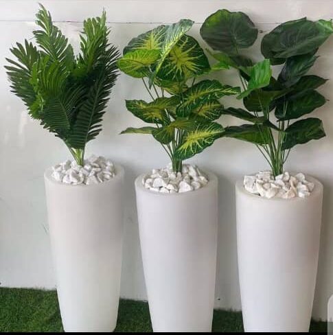 Artificial Lifelike Non-fading Plastic Simulation Potted Plants Room Decoration