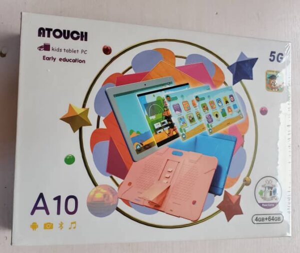 Atouch A10 Kids Tablet 10 1 64GB ROM 4GB RAM Zoom Support 4G Lte Black