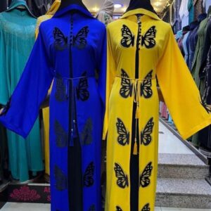 BUTTERFLY DESIGN WOMEN ABAYA JALABIYA DRESS