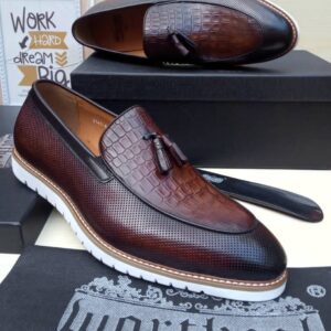 EXOTIC LEATHER TASSEL LOAFERS/MOCCASIN SHOES