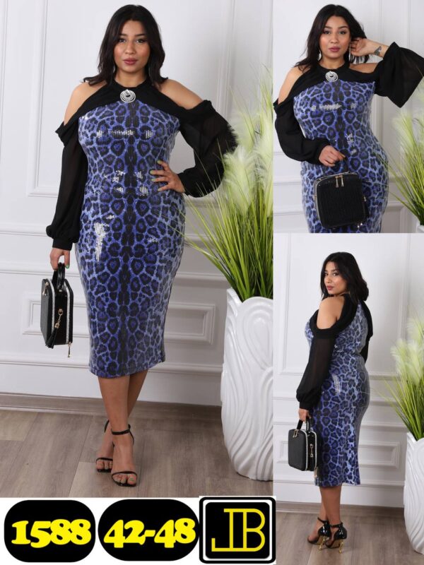 GLOSSY SNAKE PRINT WOMEN UNIQUE GOWN DRESS 5