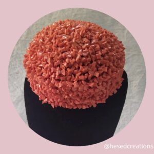 CORAL BEADED TRADITIONAL CAP - FOR BRIDES