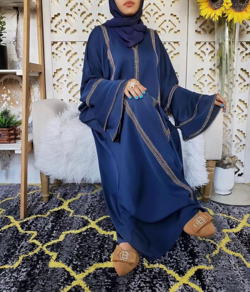 Women's Muslim Maxi Dress Kaftan Abaya Islamic Arabian Clothing Lace Top  Round Neck Party Gown Jilbab Robe (Purple, M) at Amazon Women's Clothing  store