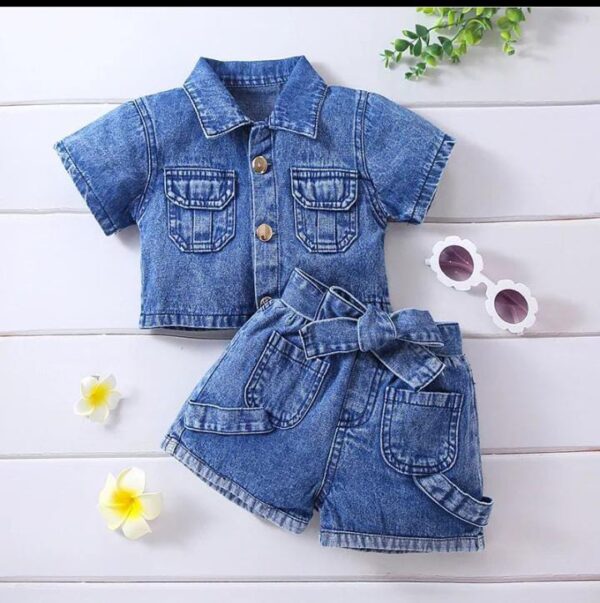 CUTE BABY GIRL UP AND DOWN JEANS WEAR