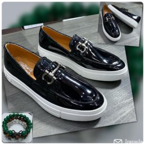 MEN'S DESIGNER PATENT LEATHER LOAFERS SHOES