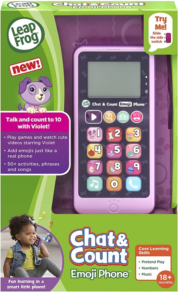 chat and count emoji phone purple