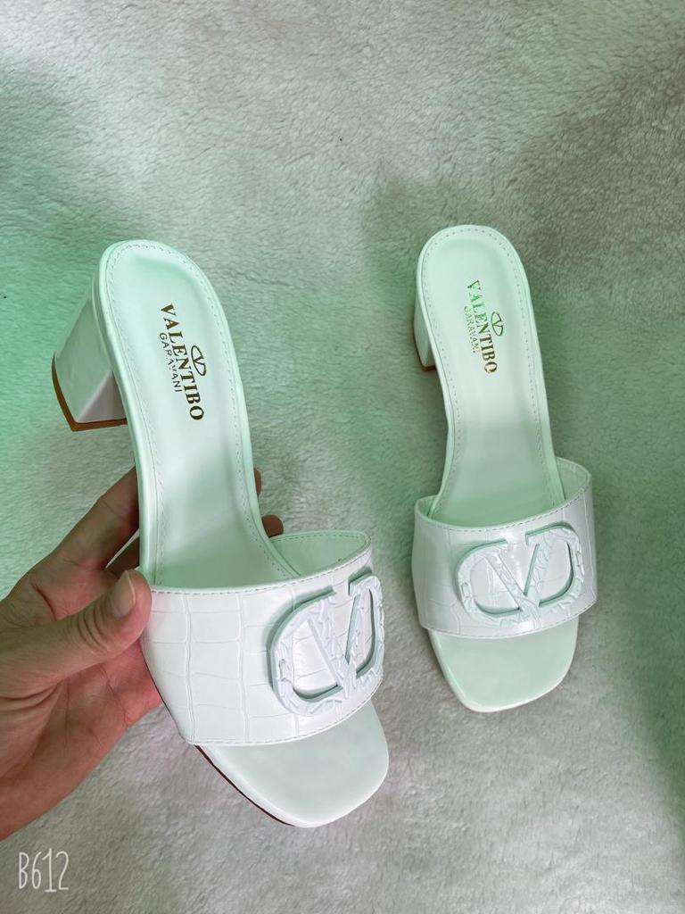Valeri Ladies Mid Block Heel Slippers - Black | Konga Online Shopping