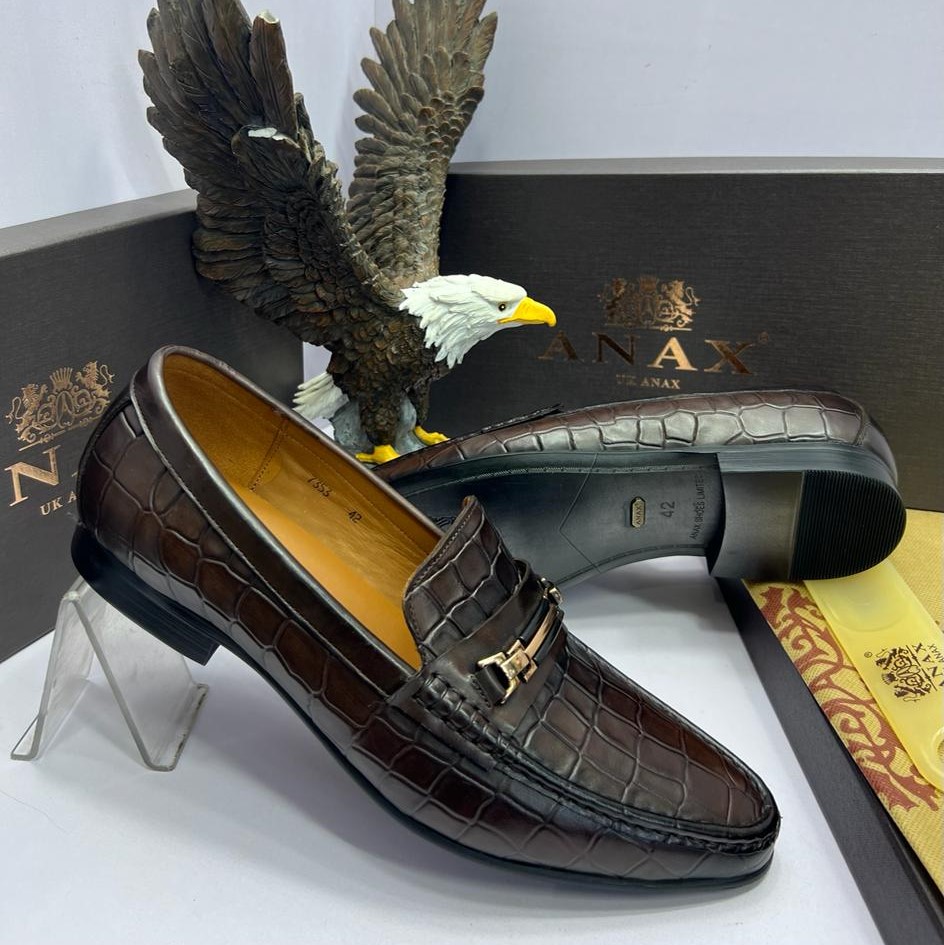 COOPERATE PATTERNED QUALITY LEATHER LOAFERS