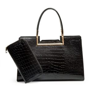Croc Skin Leather Handbag for Ladies