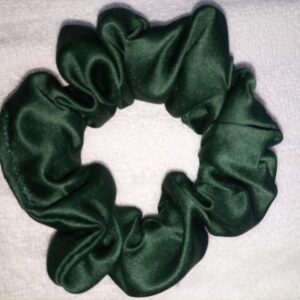 10 pieces Army Green Satin hair Scrunchies 2