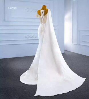 BEADED IVORY COLUMN WEDDING DRESS UK SIZE 12 4