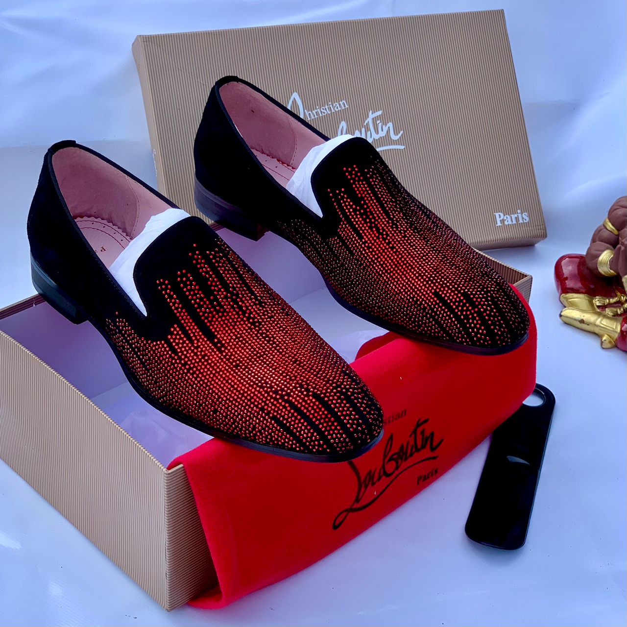 CLASSIC RED EXOTIC FASHION SLIP-ON LOAFERS